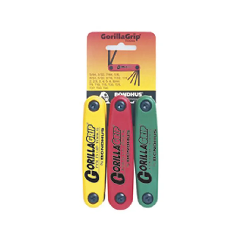 Bondhus 12533 Gorilla Grip Hex and TORX Fold Up Tool, 3 Piece