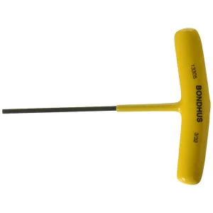 Bondhus 13308 9/64 x 4.9" Hex Tip Graduated Length T-Handle with ProGuard Finish, 2 Piece
