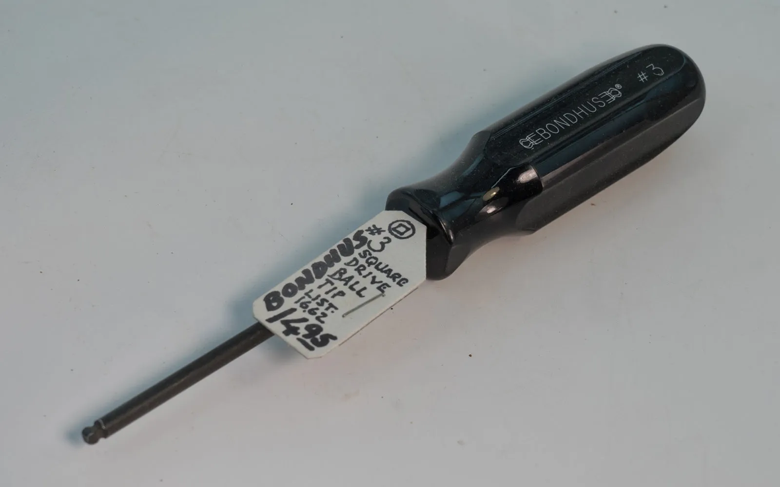 Bondhus #3 Square Drive Ball Tip Screwdriver
