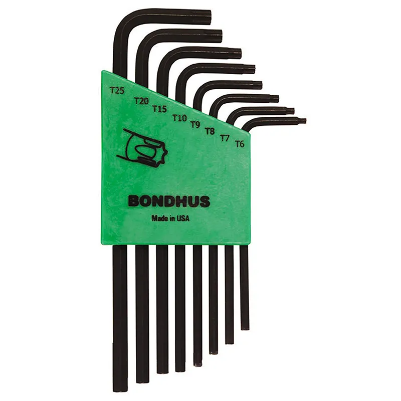 Bondhus 31832 Set of 8 TORX L-wrenches, Long Length, Sizes T6-T25