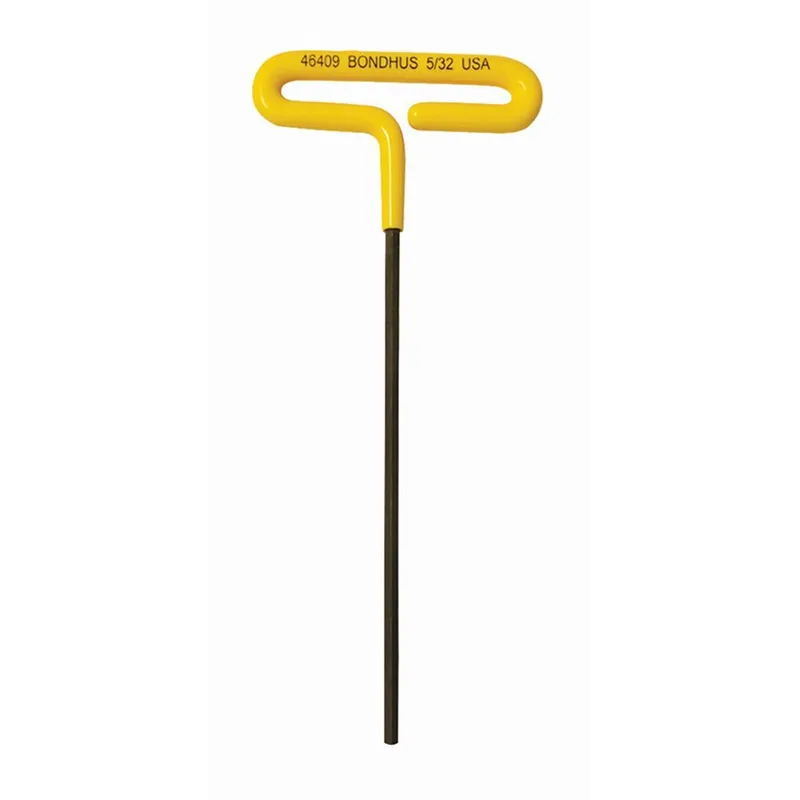 Bondhus 46409 5/32 x 6" Hex Tip Cushion Grip Loop T-Handle with ProGuard Finish, 2 Piece