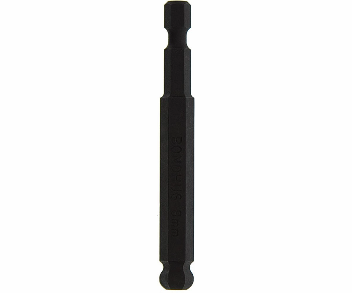 Bondhus 10880 12 x 78mm Ball End Hex Tip Power Bit with ProGuard Finish