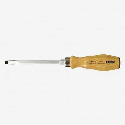 Felo 0715718031 3.5 x 75mm Wood Handle Slotted Screwdriver