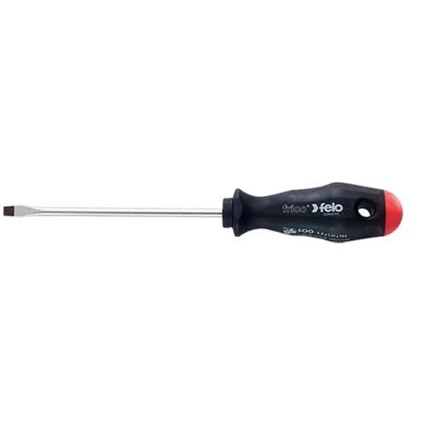 Felo 0715750695 5.5mm x 11.8" Slotted Screwdriver, 500 Series, 2 Component Handle