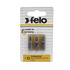 Felo 0715752157 TORX Industrial Bits, 3 Piece