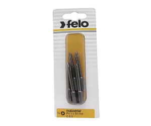 Felo 0715753025 PH 2 x 2" Phillips Industrial Bits, 5 Pack
