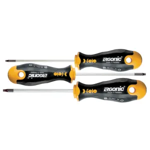 Felo 0715753171 Ergonic TORX Screwdriver Set, 3 Piece