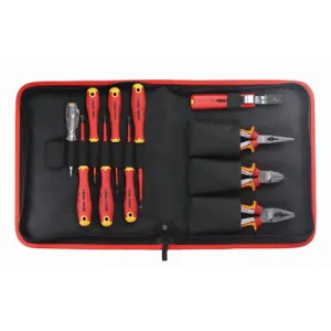 Felo 0715763857 Ergonomic E-SLIM VDE Service Kit, 11 Pc.