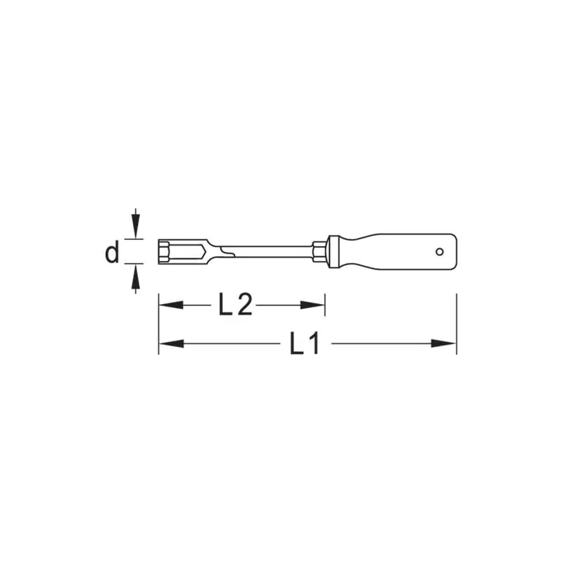 Gedore 1746723 Nut driver with 3C-handle 5 mm