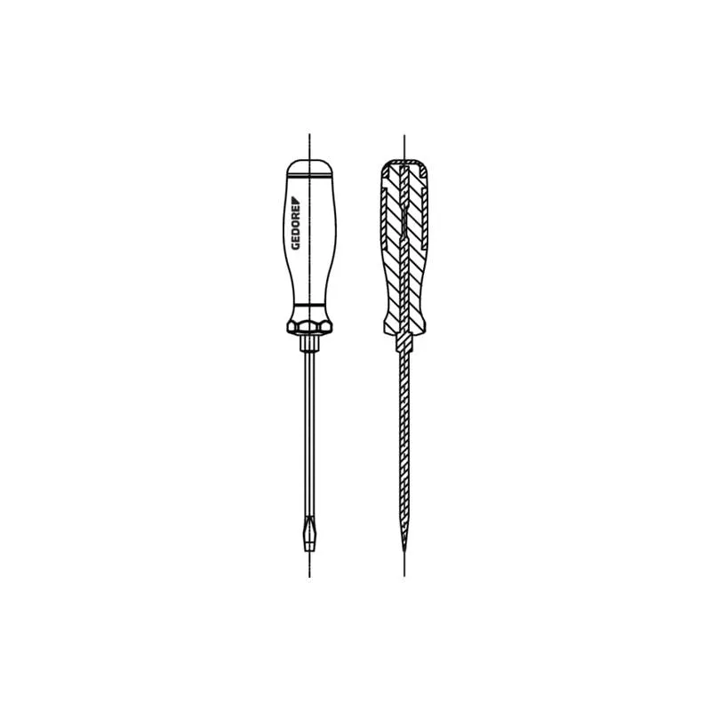 Gedore 1845268 3C-Screwdriver with striking cap 10 mm
