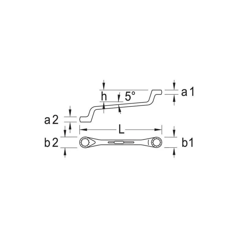 Gedore 6015430 Double Ended Ring Spanner Offset 7x8 mm