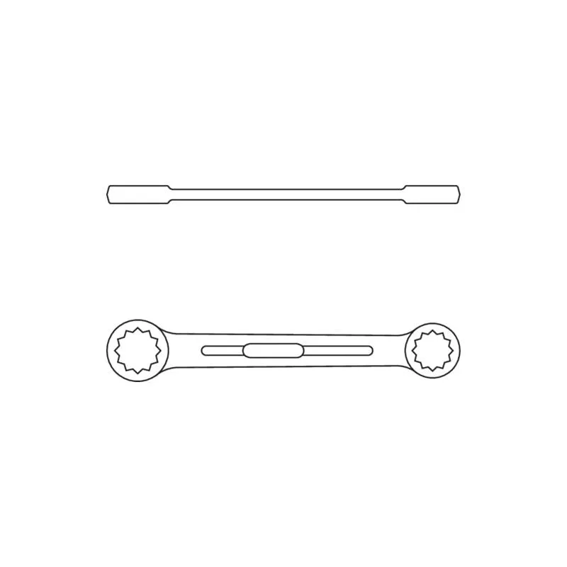 Gedore 6053870 4 Flat Ring Spanner 12x13 mm L.149 mm