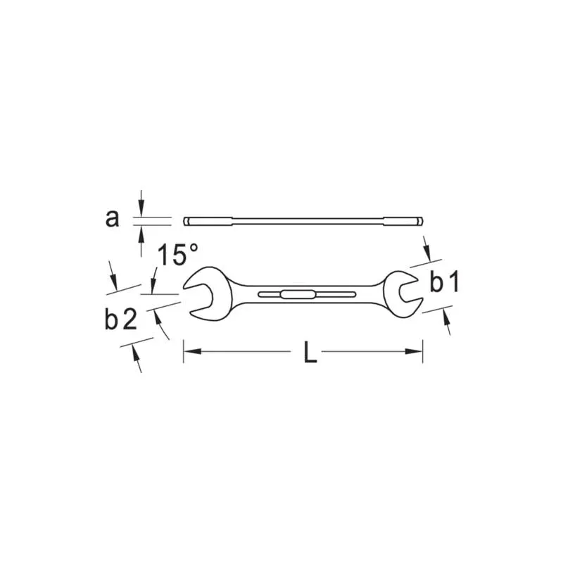 Gedore 6072580 6 AF Double Open Ended Spanner 1.1/4x1.3/8 Inch