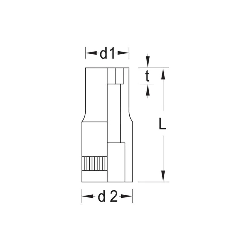 Gedore 6167610 Socket 1/4 Inch Drive, Size 3/8 inch