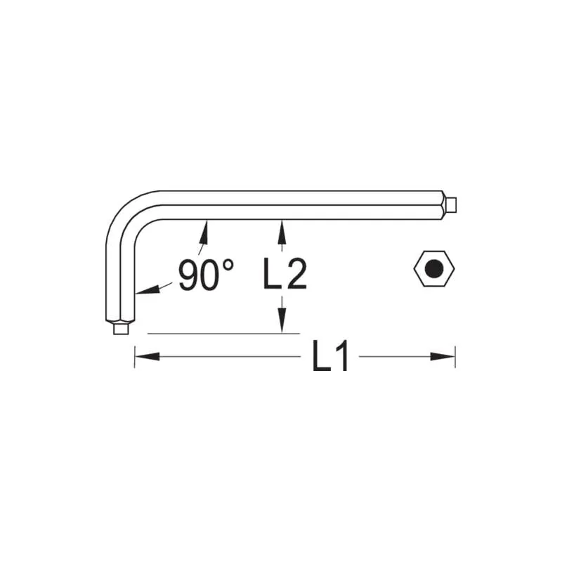 Gedore 6342980 Hexagon Allen key 3 mm
