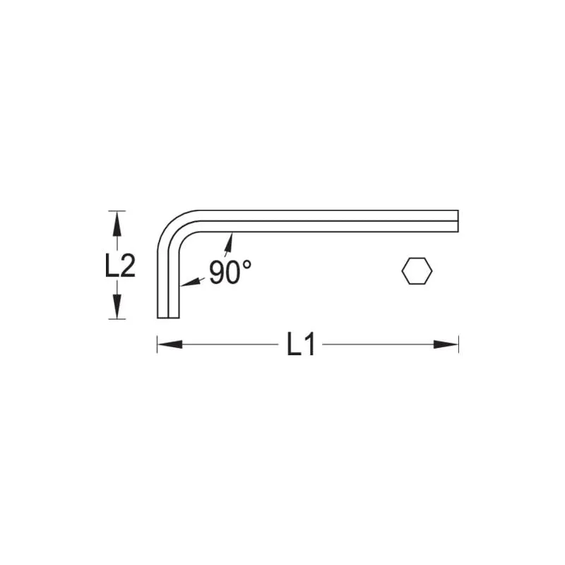 Gedore 6351970 Hexagon Allen key, extra long 14 mm