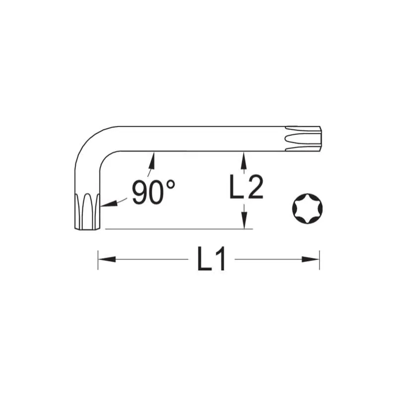 Gedore 6365170 Cranked Socket Key TORX T60