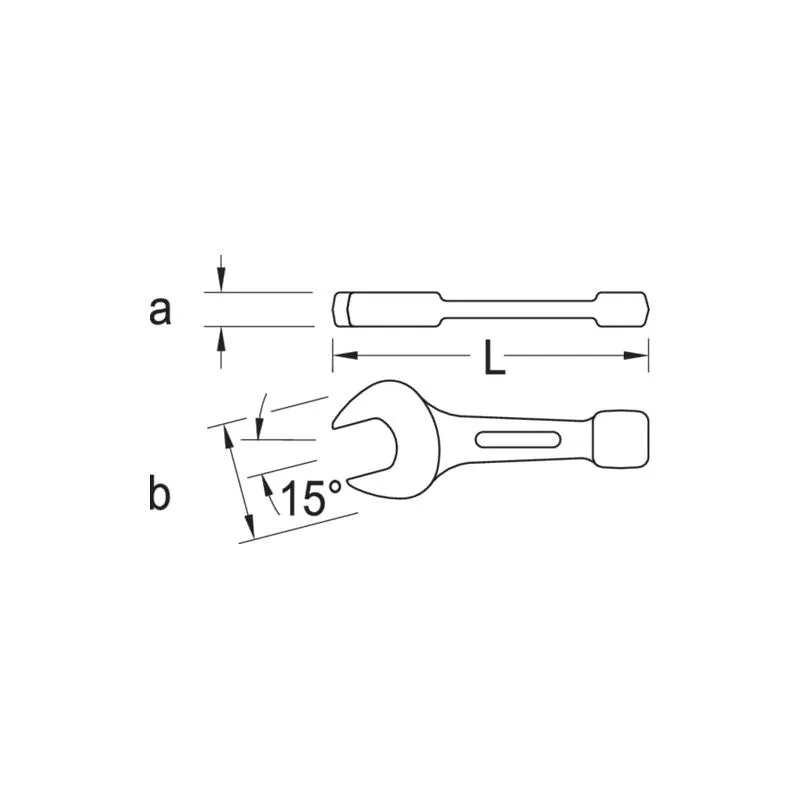 Gedore 6402390 133 Open Ended Slogging Spanner 125 mm