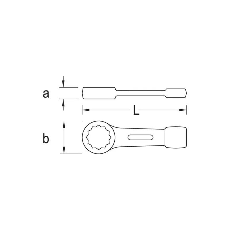 Gedore 6474700 Ring slogging spanner 1.1/8"