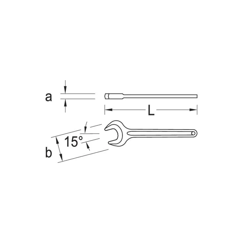 Gedore 6576460 894 Single Open Ended Spanner 135 mm