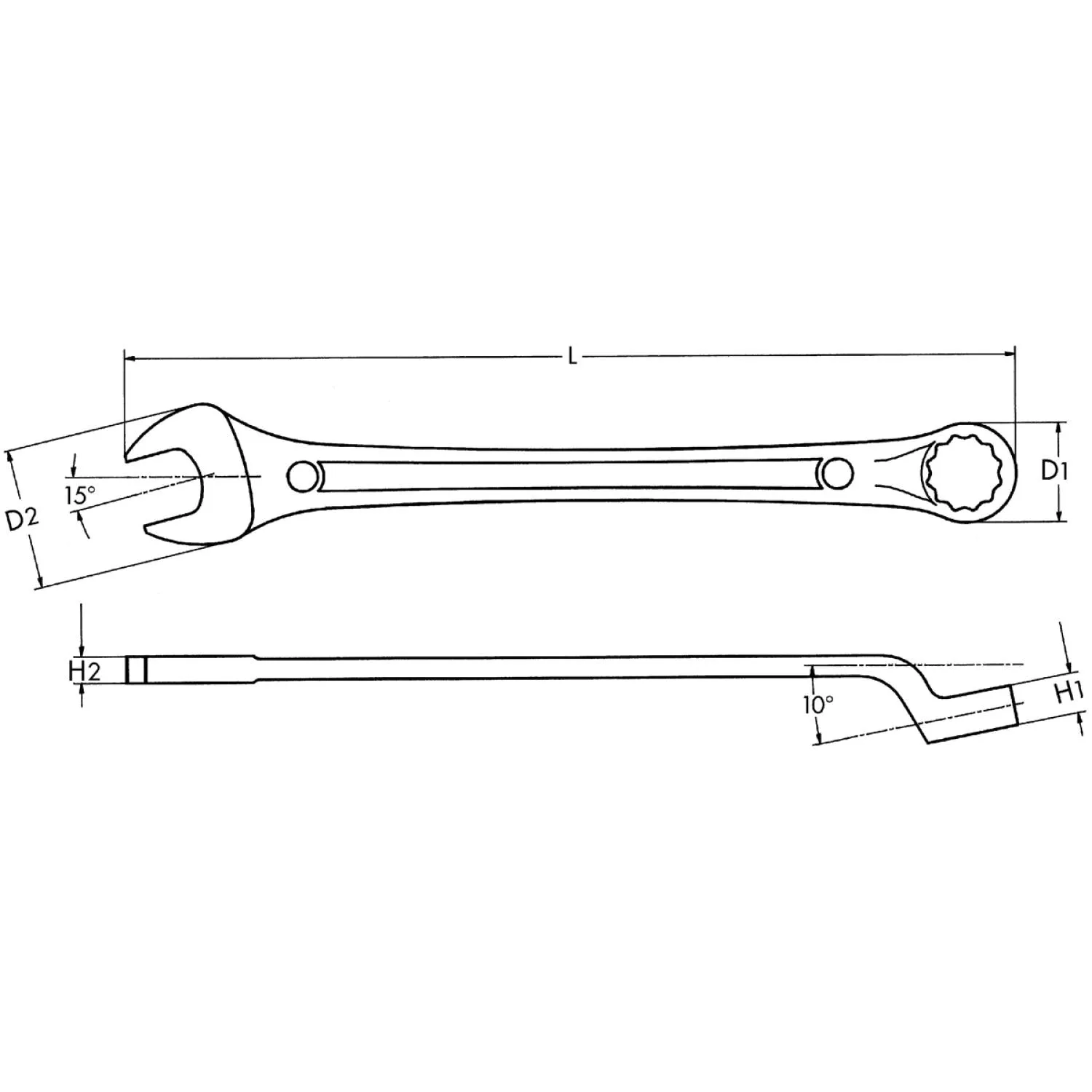 Heyco 00410024083 Maxline Combination Wrench, Metric - 24mm