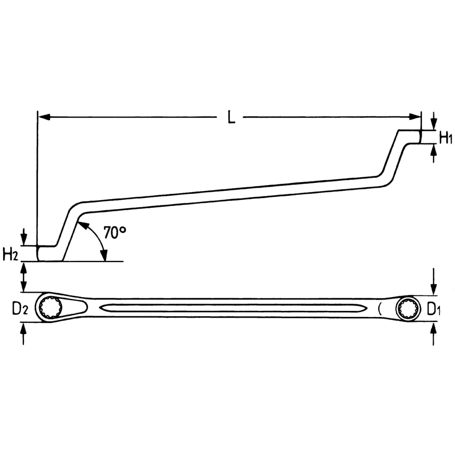 Heyco 00475660682 Double Ended Ring Wrenches, 170 mm