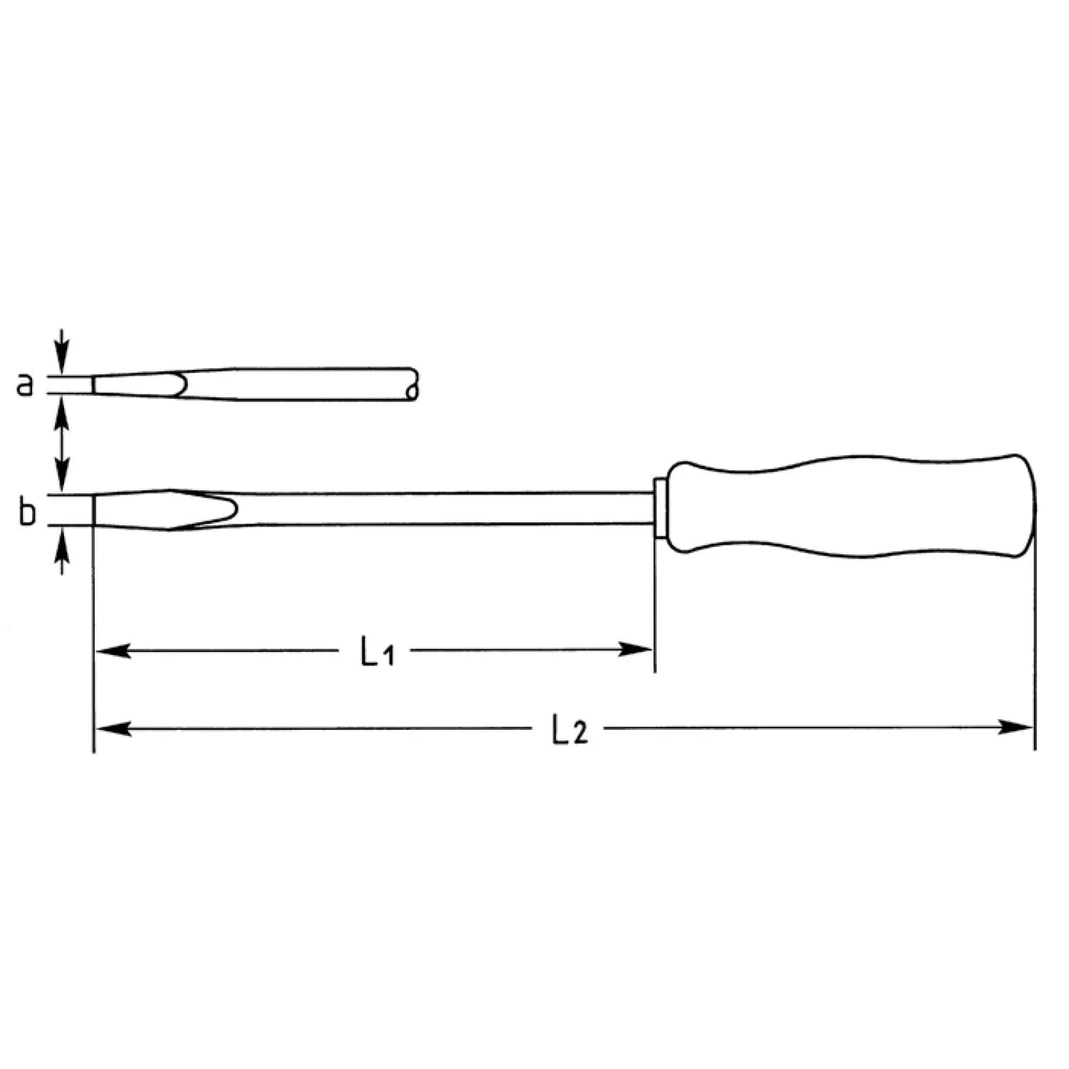 Heyco 01435012580 Slotted Screwdriver with Acetate Handle, 4.0 x 125mm