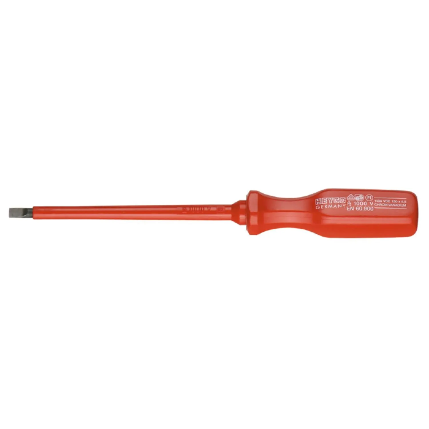 Heyco 01436010033 VDE Electricians Screwdrivers for plain slot screws, Insulated
