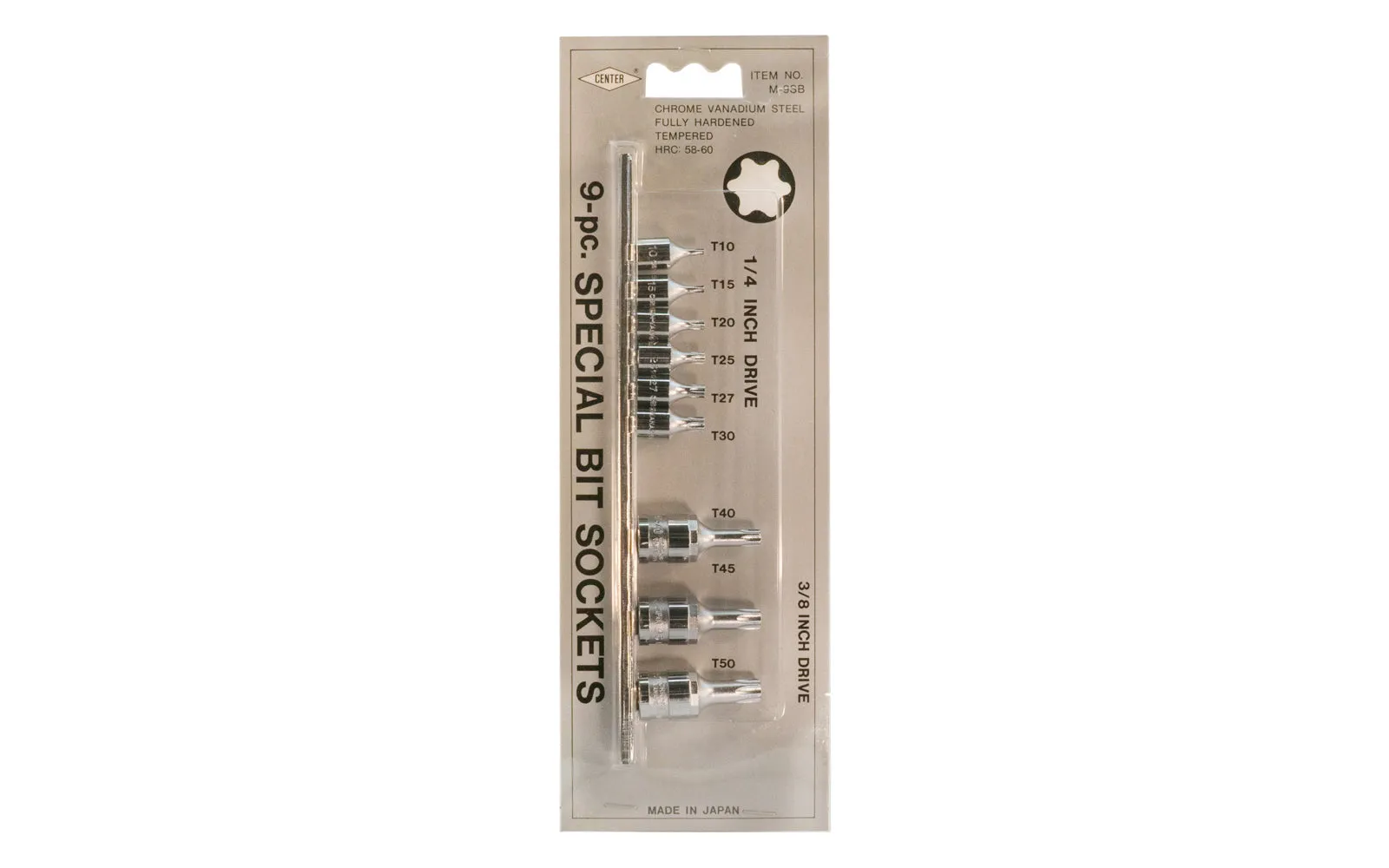 Japanese 9-PC Torx Bit Socket Set ~ 1/4" & 3/8" Drive