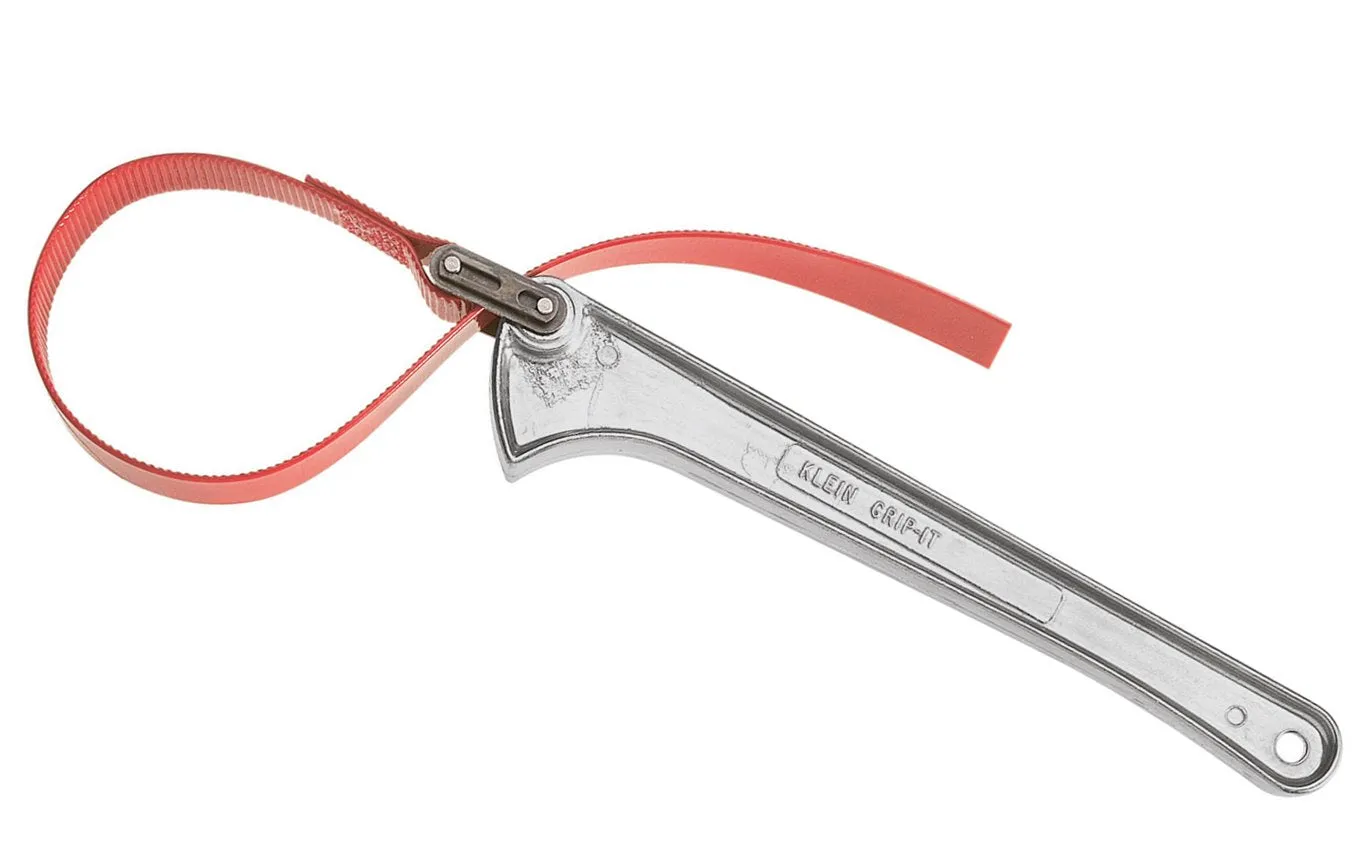 Klein "Grip-It" Strap Wrench 1-1/2" to 5" Diameter - 12" Long ~ S-12H