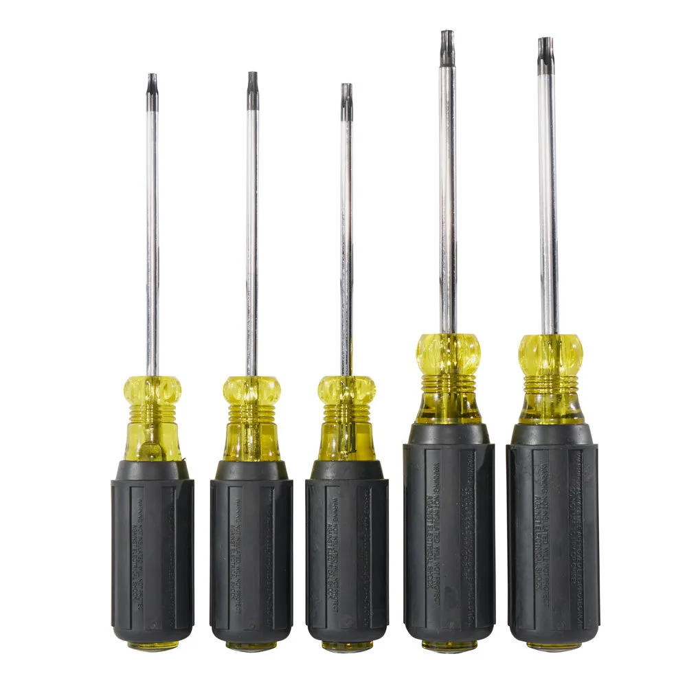 Klein Tools 19555 TORX Cushion Grip Screwdriver Set, 5 Piece