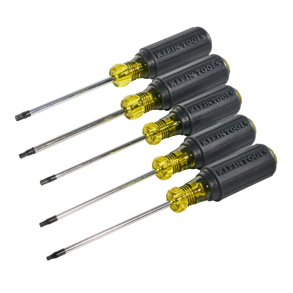 Klein Tools 19555 TORX Cushion Grip Screwdriver Set, 5 Piece