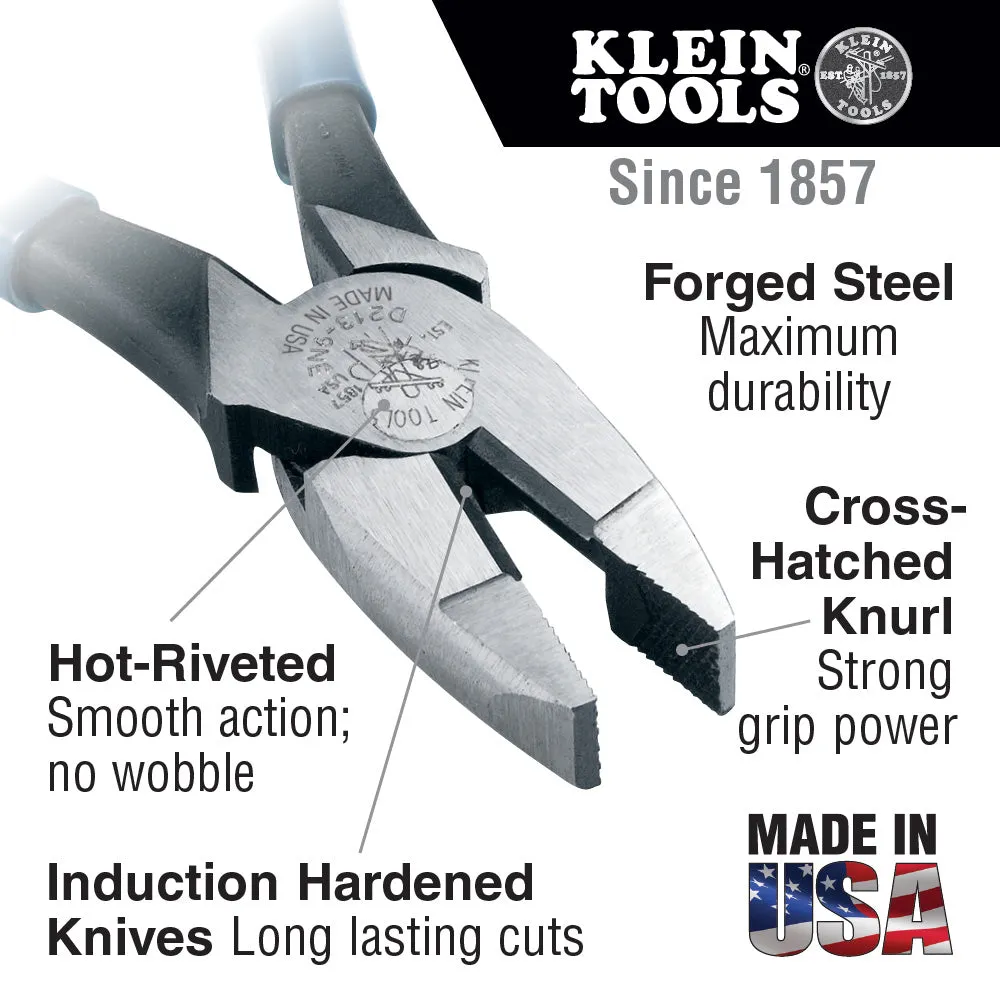 Klein Tools 213-9NE High-Leverage Side-Cutters