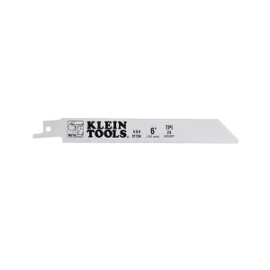 Klein Tools 31734 Recip Saw Blade, 24 TPI, for 18 Gauge, 6-Inch