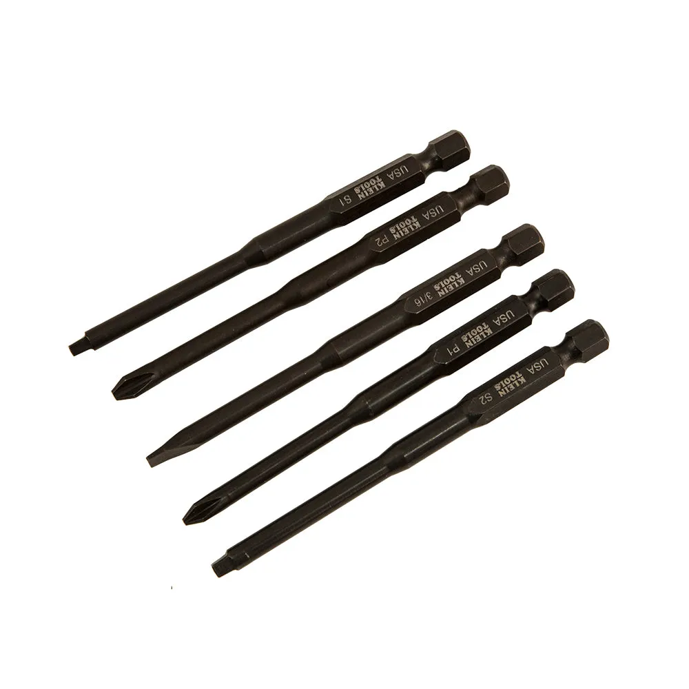 Klein Tools 32234 Power Assorted Driver Set, 3.5" Bits, 5 Piece