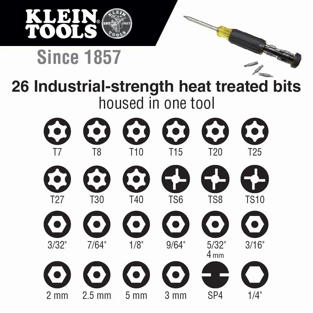 Klein Tools 32307 27-in-1 Multi-Bit Tamperproof Screwdriver