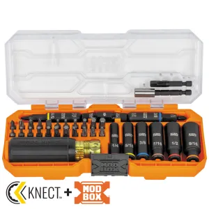 Klein Tools 32502HD KNECT Impact-Rated Screwdriver and Socket Set with Case, 41 Pc.