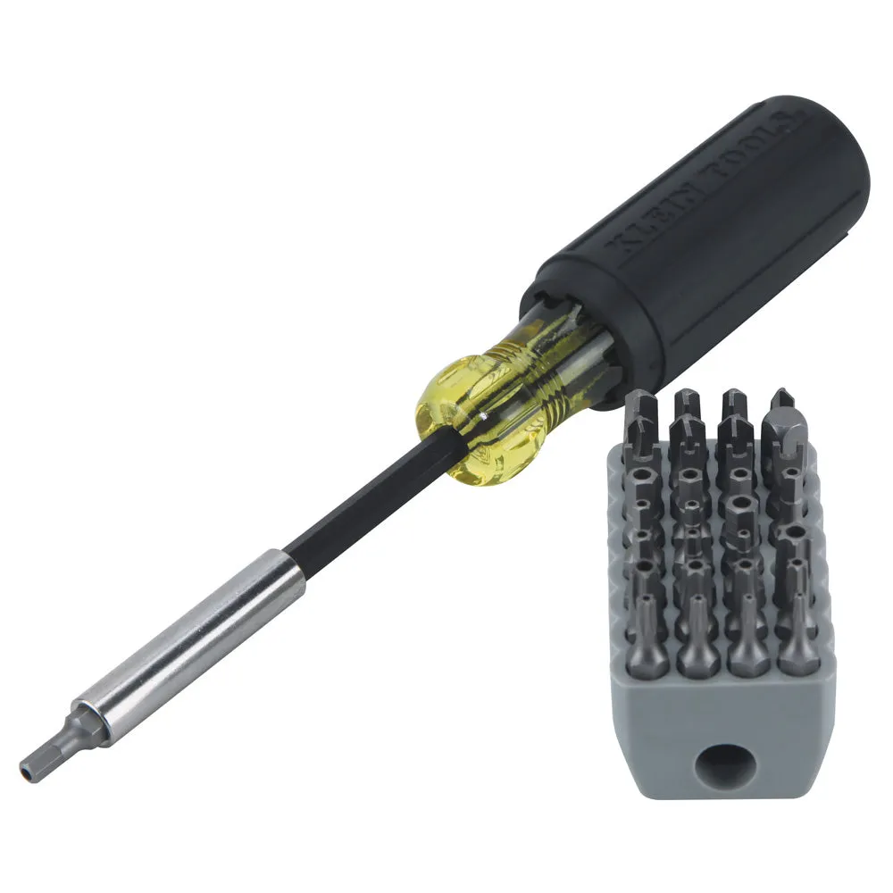 Klein Tools 32510 Magnetic Screwdriver with 32-Piece Tamperproof Bit Set