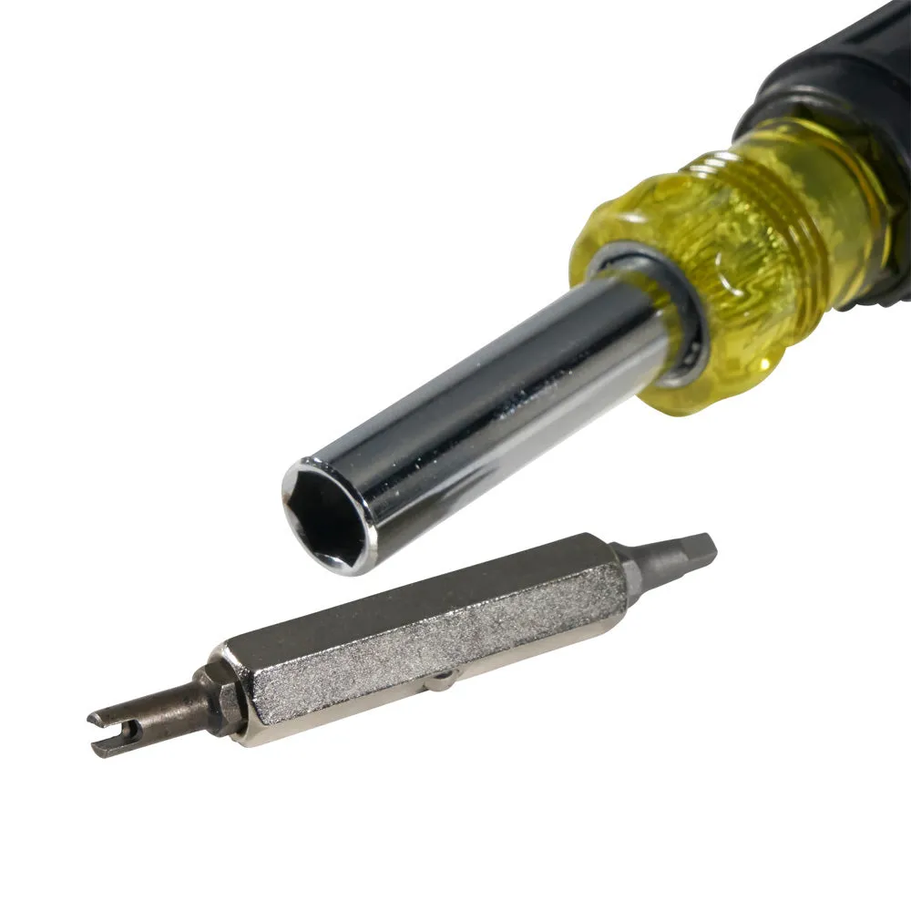 Klein Tools 32527 11-in-1 Screwdriver / Nut Driver with Schrader Bit