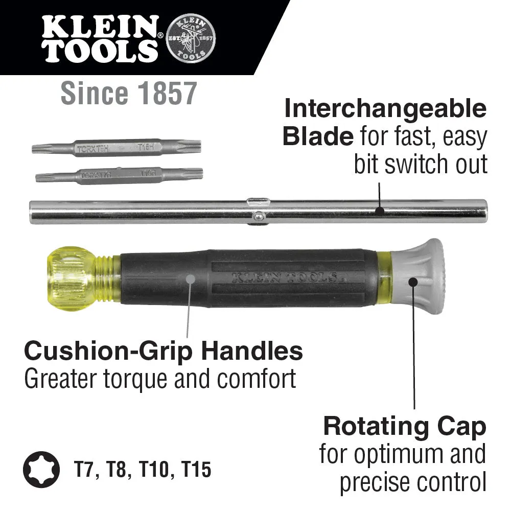 Klein Tools 32585 4-in-1 Electronics Screwdriver, TORX