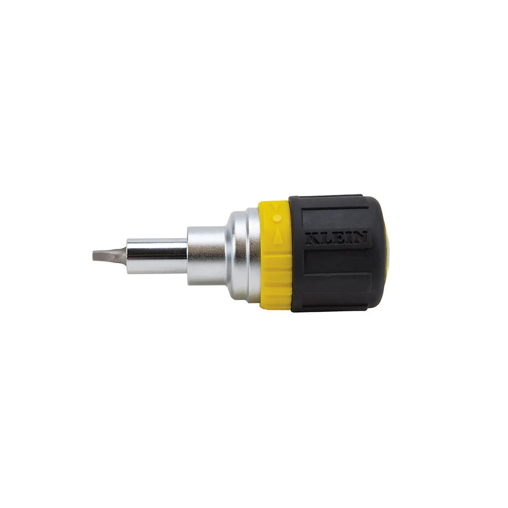 Klein Tools 32594 6-in-1 Screwdriver, Stubby, Square Recess