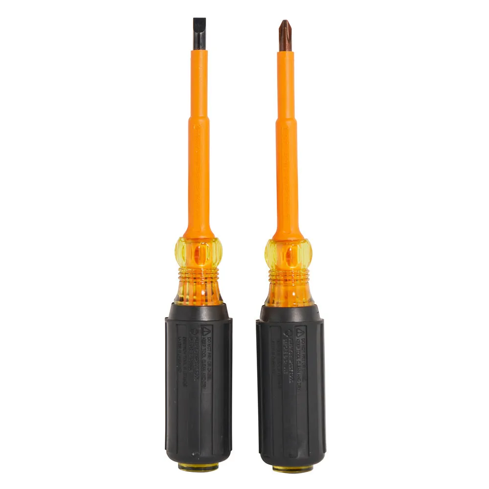 Klein Tools 33532-INS Insulated Screwdriver Set, Slotted and Phillips, 2-Piece