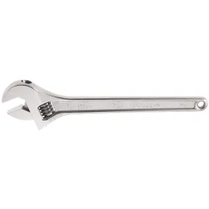 Klein Tools 500-18 Adjustable Wrench, Forged Drive Wrench with High Polish Chrome Finish and Contoured Handle, 18-Inch