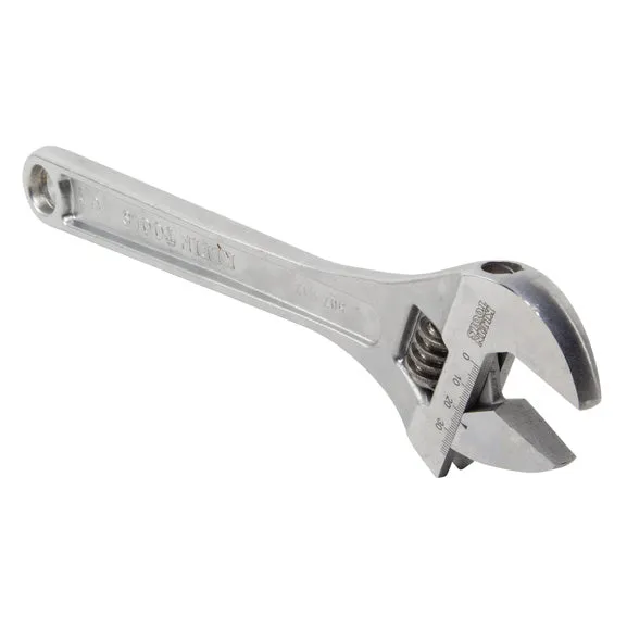 Klein Tools 507-12 Adjustable Wrench, Extra Capacity Jaw Forged Drive Wrench with High Polish Chrome Finish, 12-Inch
