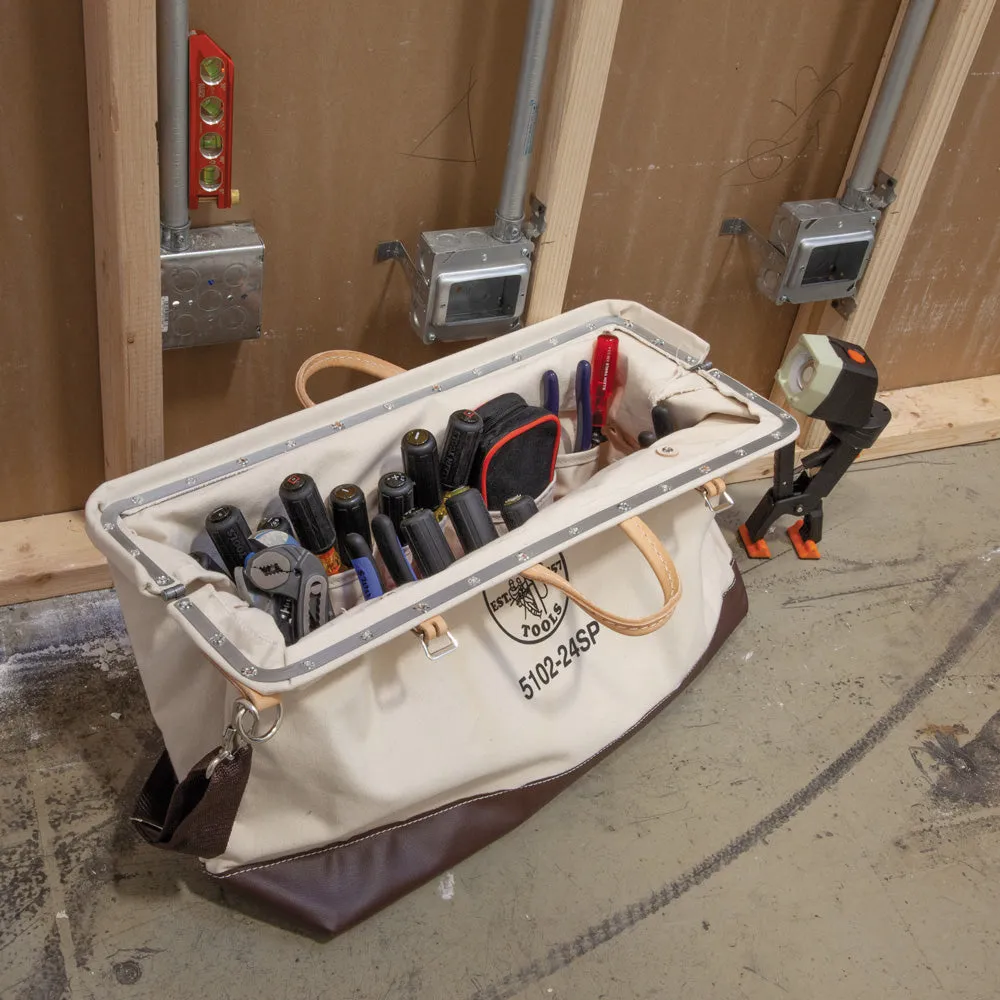 Klein Tools 5102-24SP Deluxe Canvas Tool Bag, 24-Inch
