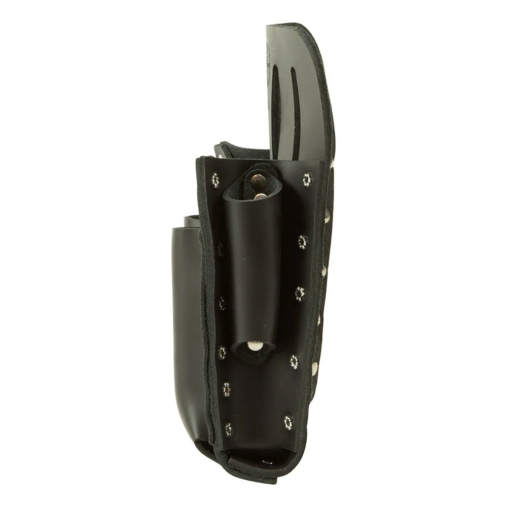 Klein Tools 5126 Leather Tool Pouch with Knife Snap, 5-Pocket