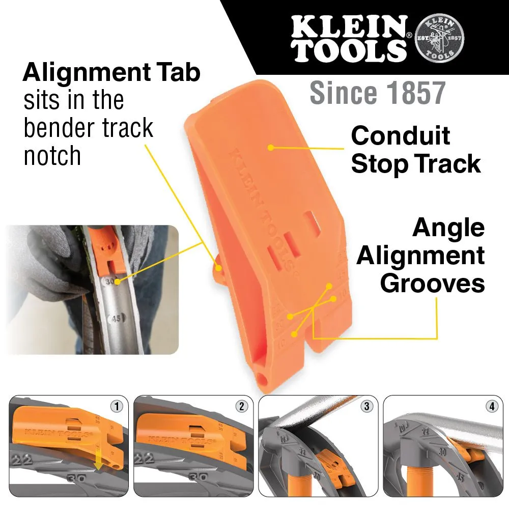 Klein Tools 51604 Iron Conduit Bender 3/4-Inch EMT with Angle Setter