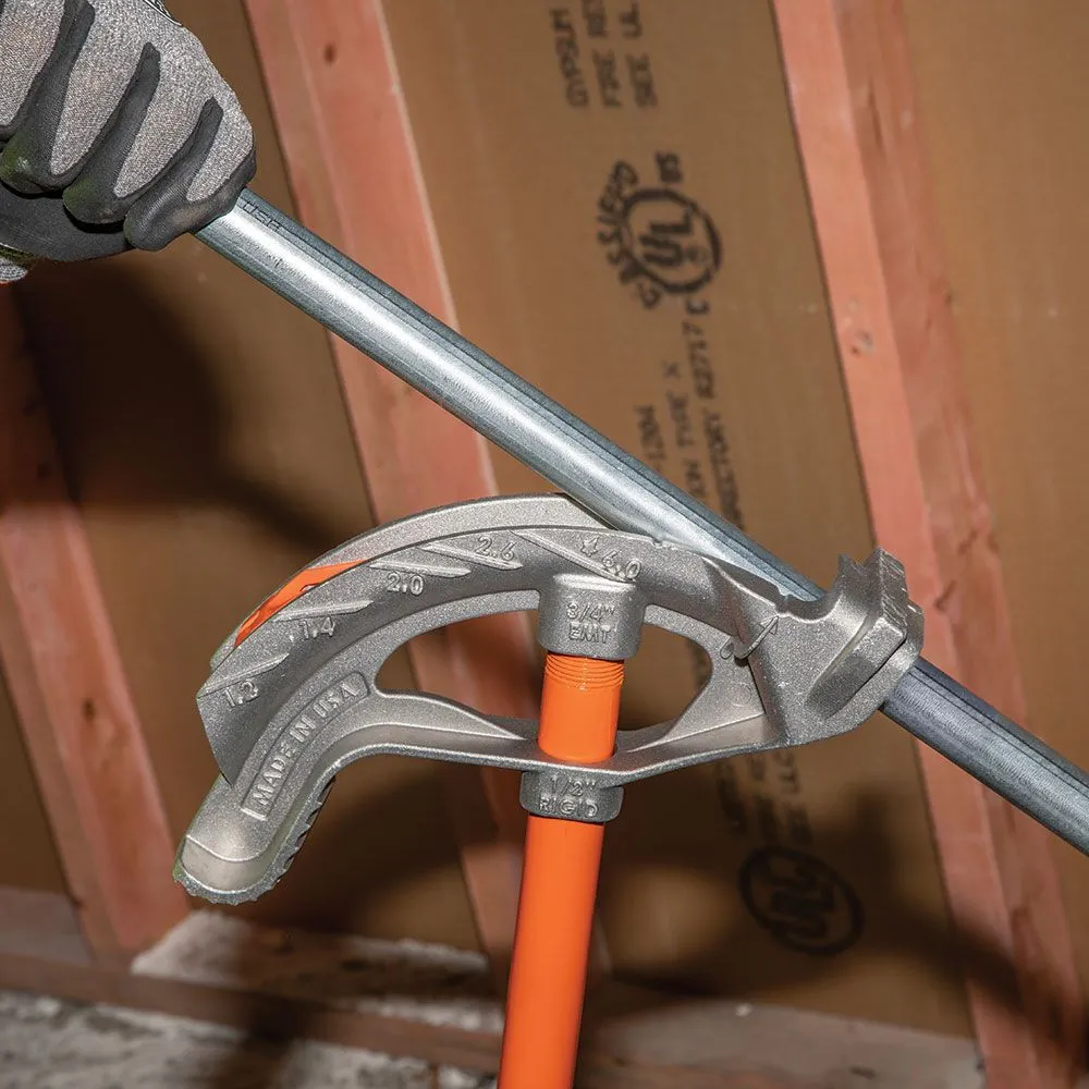 Klein Tools 51604 Iron Conduit Bender 3/4-Inch EMT with Angle Setter