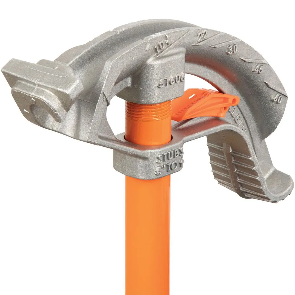 Klein Tools 51606 Aluminum Conduit Bender 1/2-Inch EMT, Wide Foot Pedal, Benchmark Symbols and  Angle Setter Technology