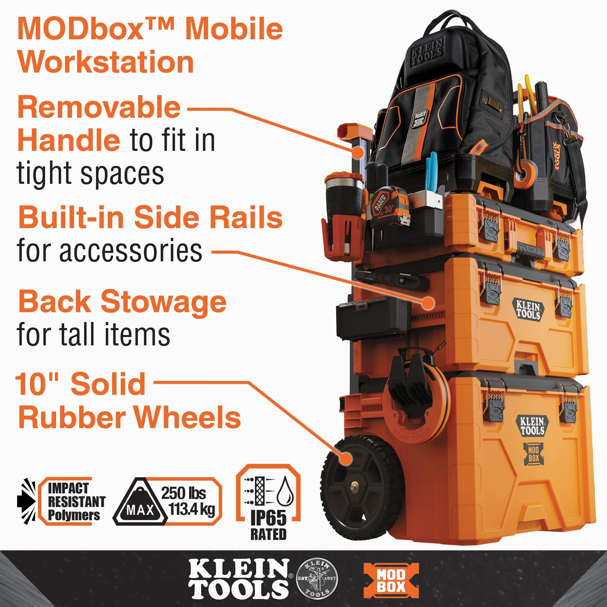 Klein Tools 549021MBR MODbox Replacement Handle for Rolling Toolbox